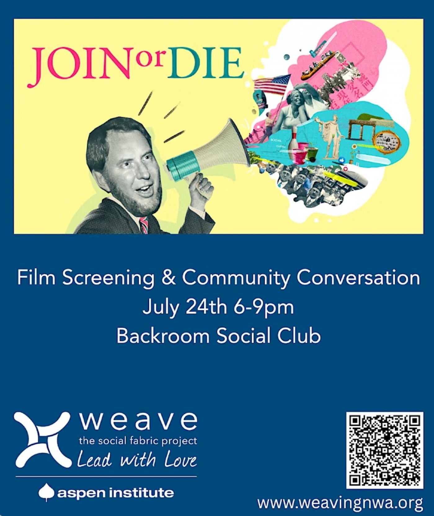 Join or Die Film Screening & Community Conversation, 24 July | Event in Springdale | AllEvents