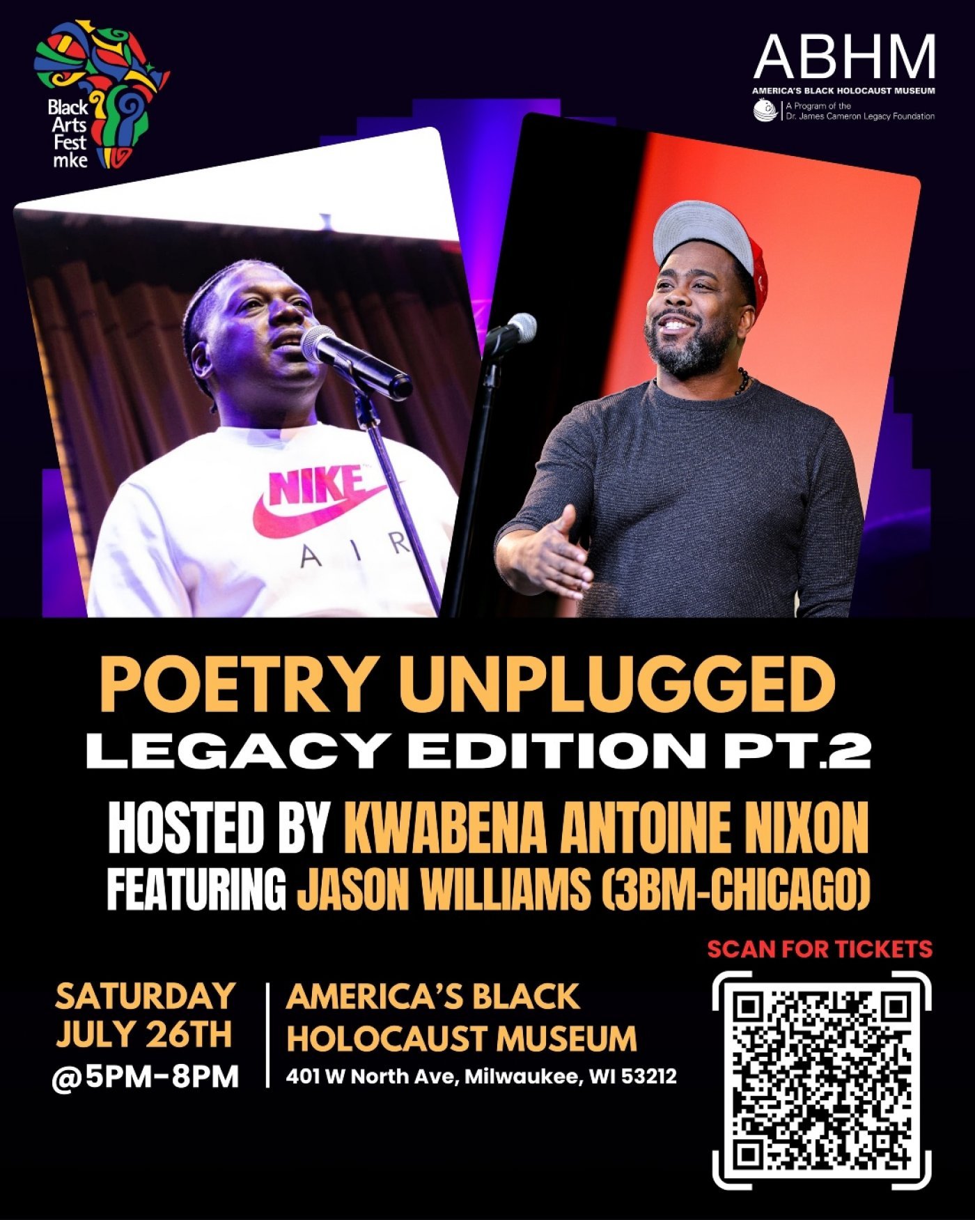 Poetry UNPLUGGED Legacy Series Showcase Featuring Jay Williams, 26 July | Event in Milwaukee | AllEvents
