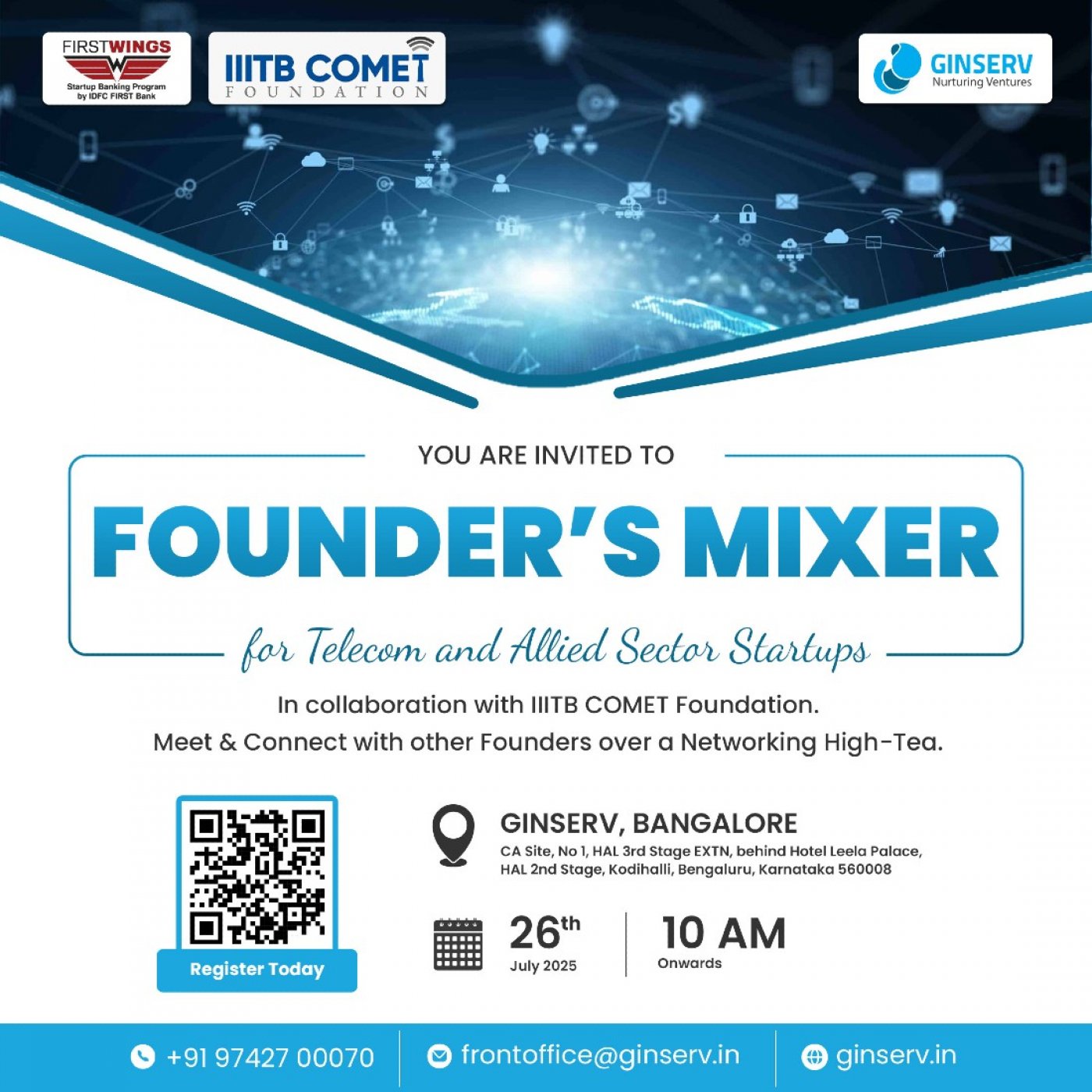 Founders Mixer: Telecom & Allied Sector Startups , 26 July | Event in Bangalore | AllEvents