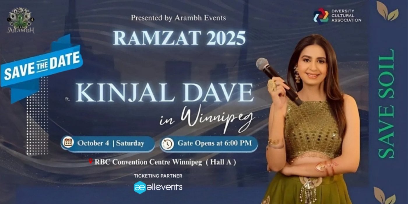 Ramzat 2025 with Kinjal Dave in Winnipeg, Manitoba, 4 October | Event in Winnipeg | AllEvents