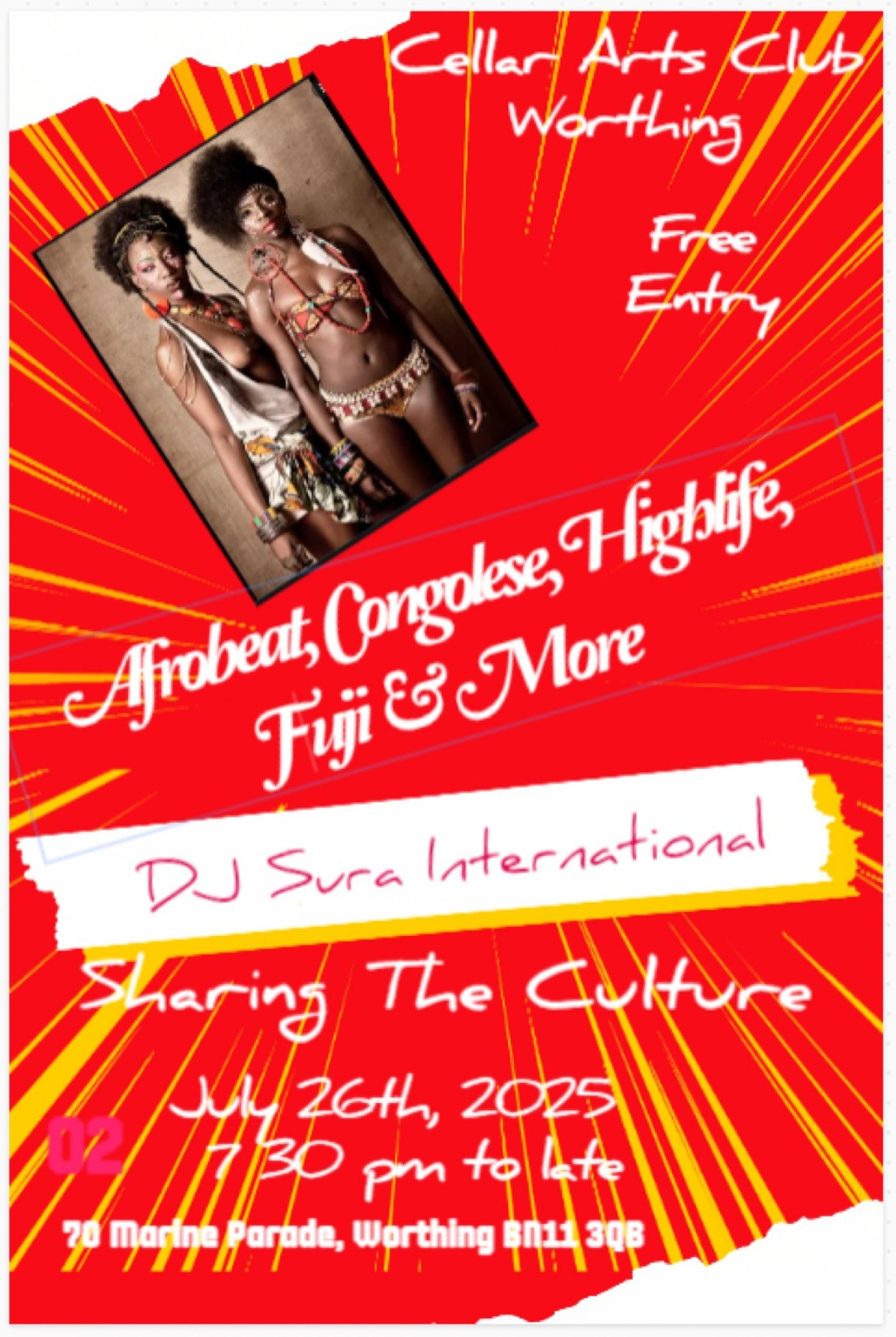 Afrobeat Worthing Party, 26 July | Event in Worthing | AllEvents