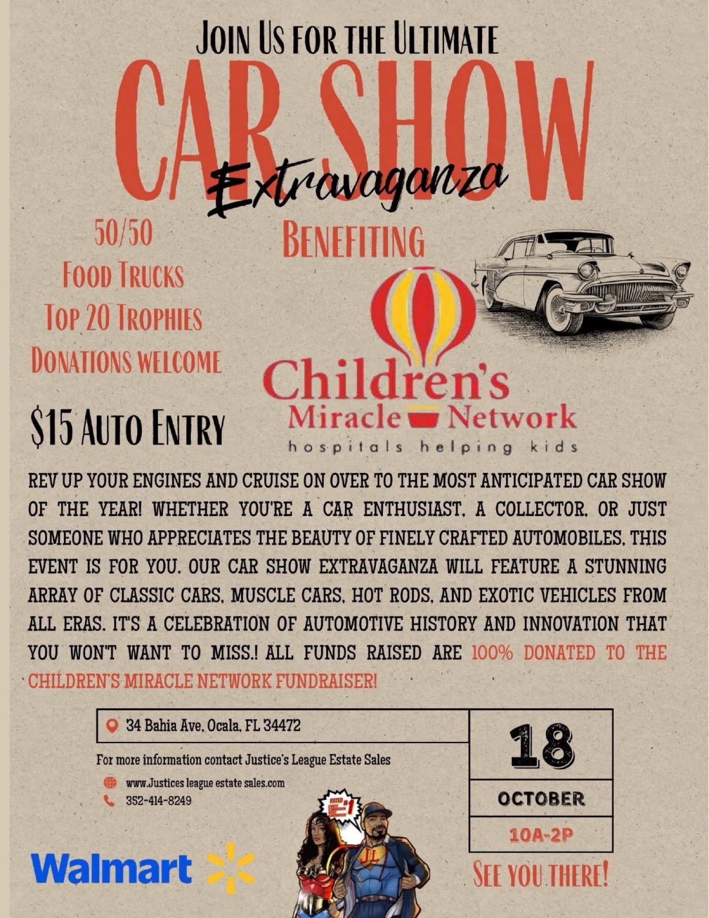 Children’s miracle network Car Show! , 18 October | Event in Ocala | AllEvents