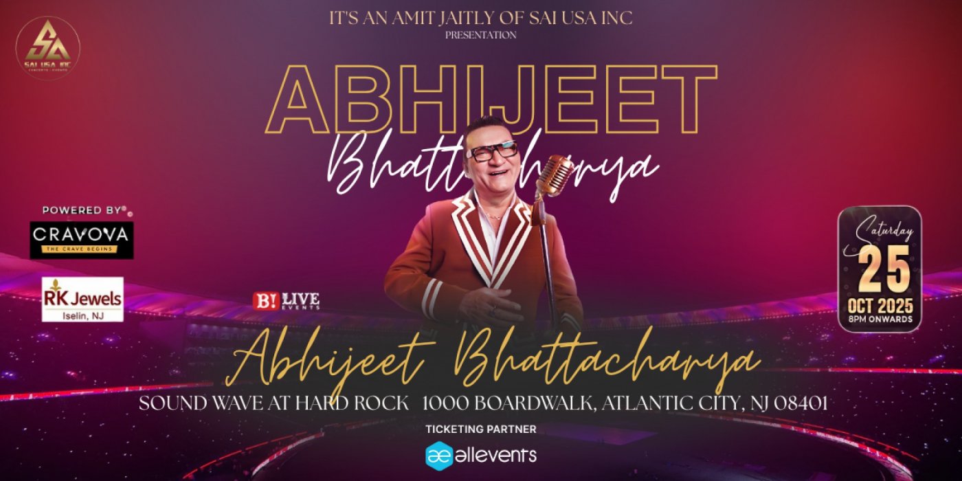 Abhijeet Bhattacharya Live - New Jersey - 25th October, 2025, 25 October | Event in Jersey City | AllEvents