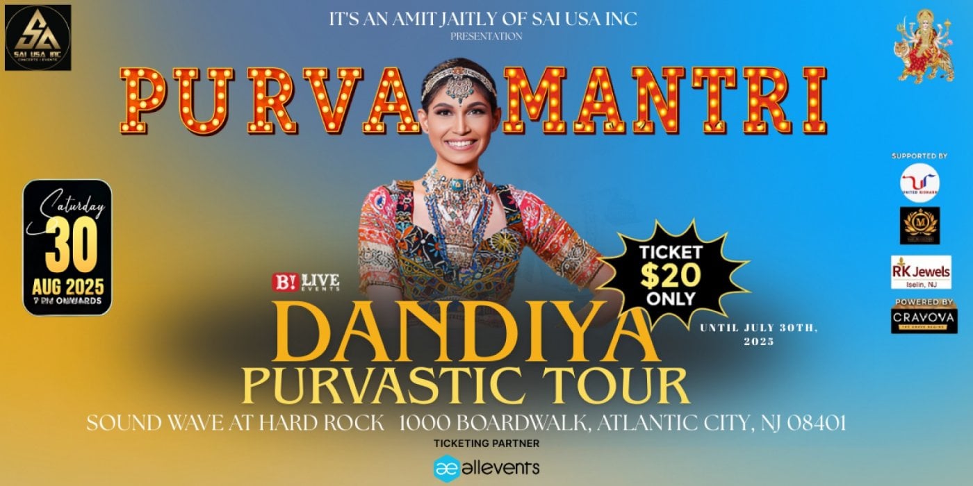 Purva Mantri Live - New Jersey - 30th August, 2025, 30 August | Event in Jersey City | AllEvents