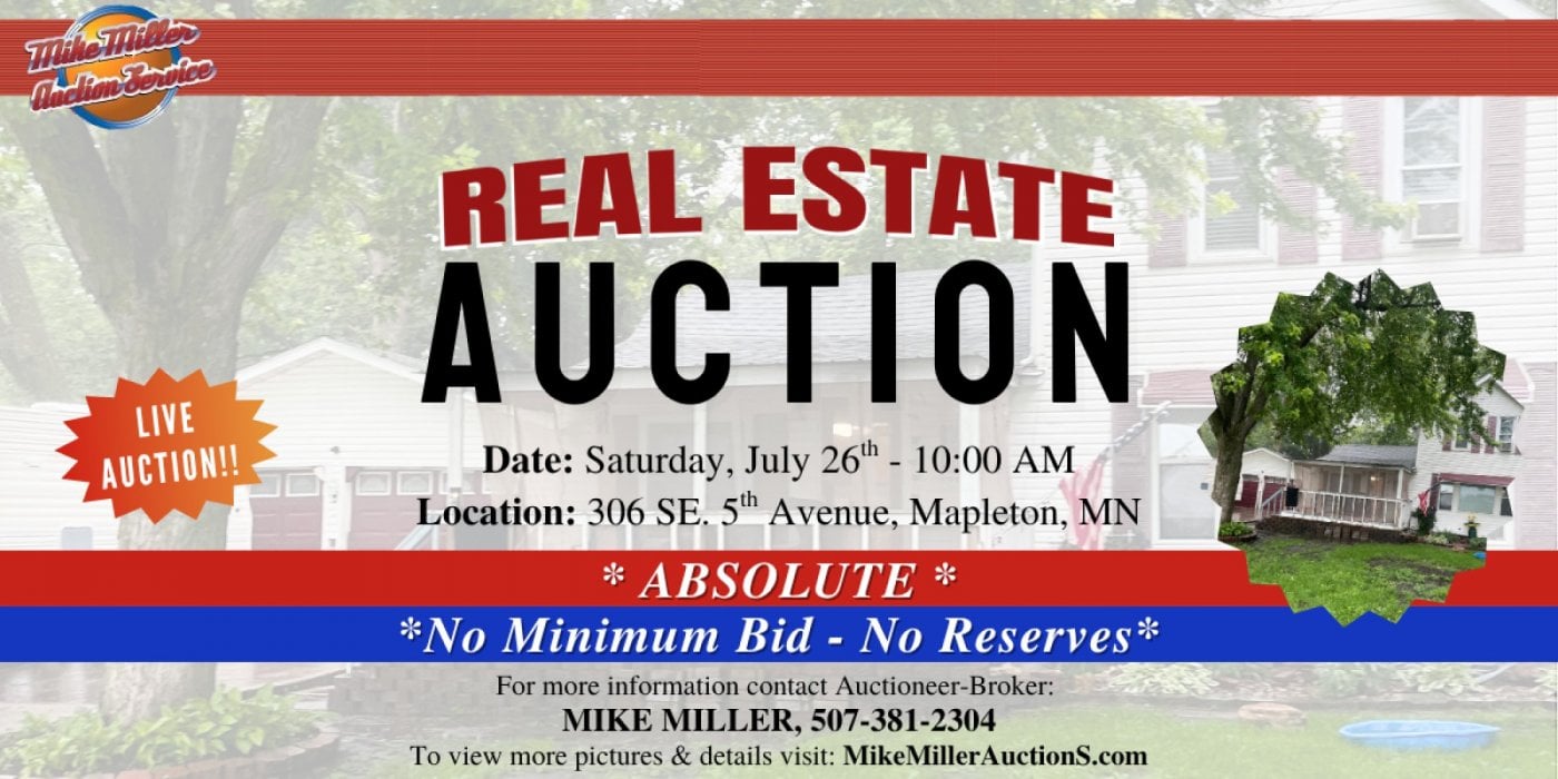 LIVE Real Estate Auction! ABSOLUTE. No Minimum Bid. No Reserves., 26 July | Event in Mapleton | AllEvents