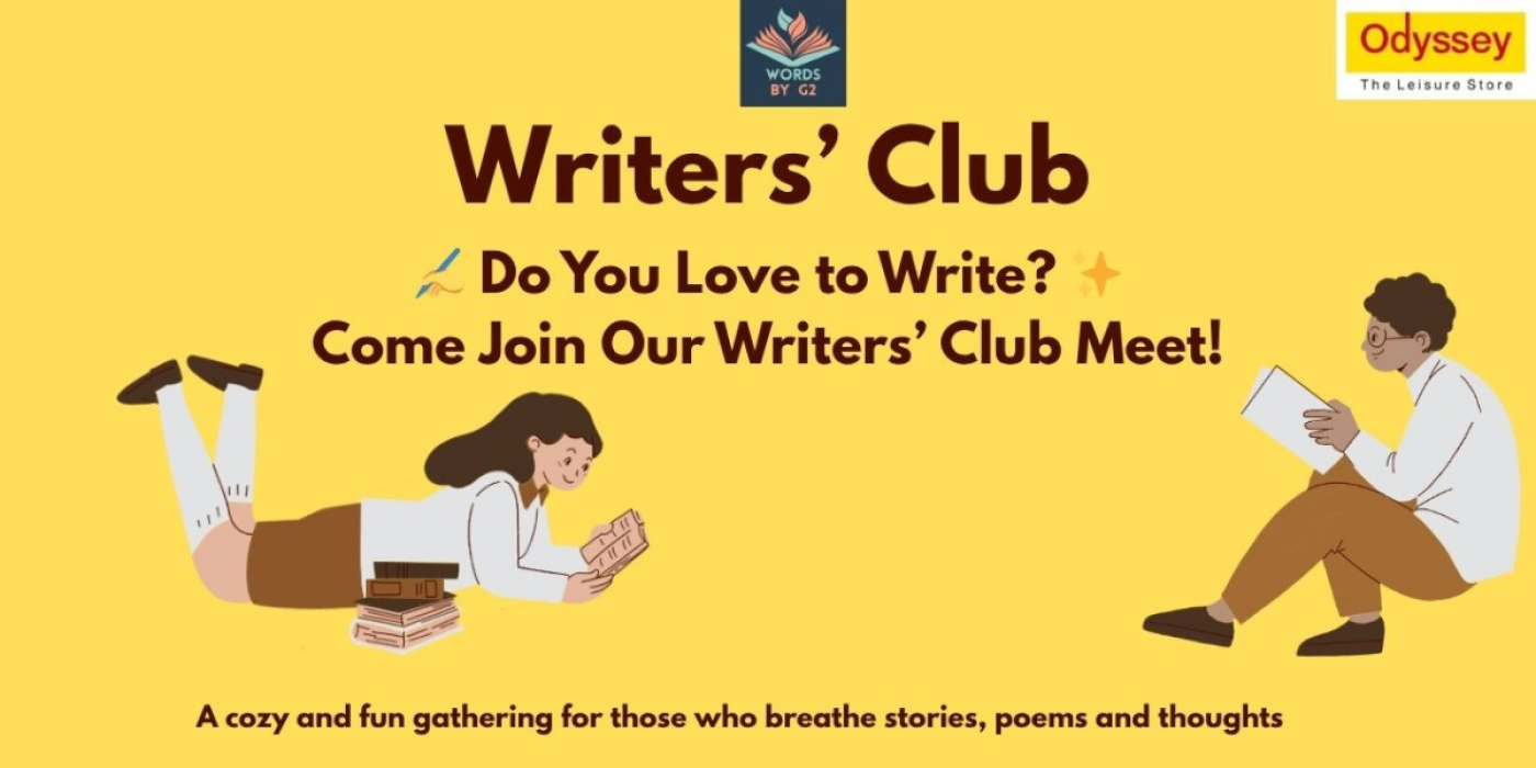 Writers' Club @ Odyssey - Words by G2, 27 July | Event in Chennai | AllEvents