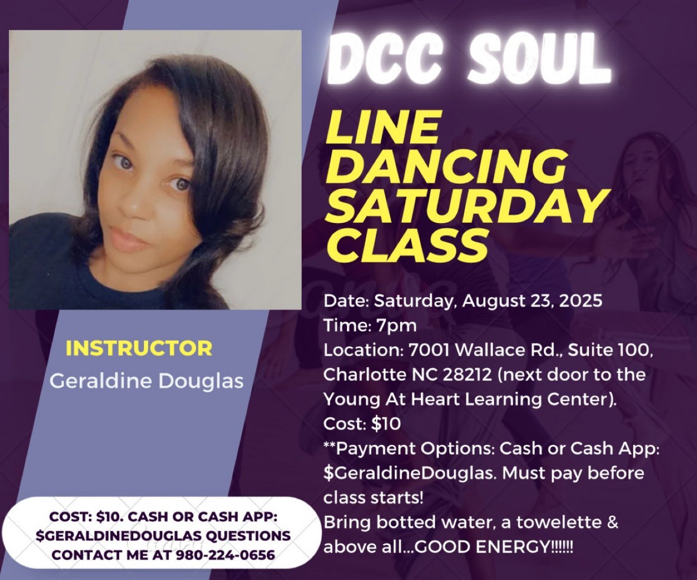 DCC Soul Line Dancing Saturday Class, 23 August | Event in Charlotte | AllEvents
