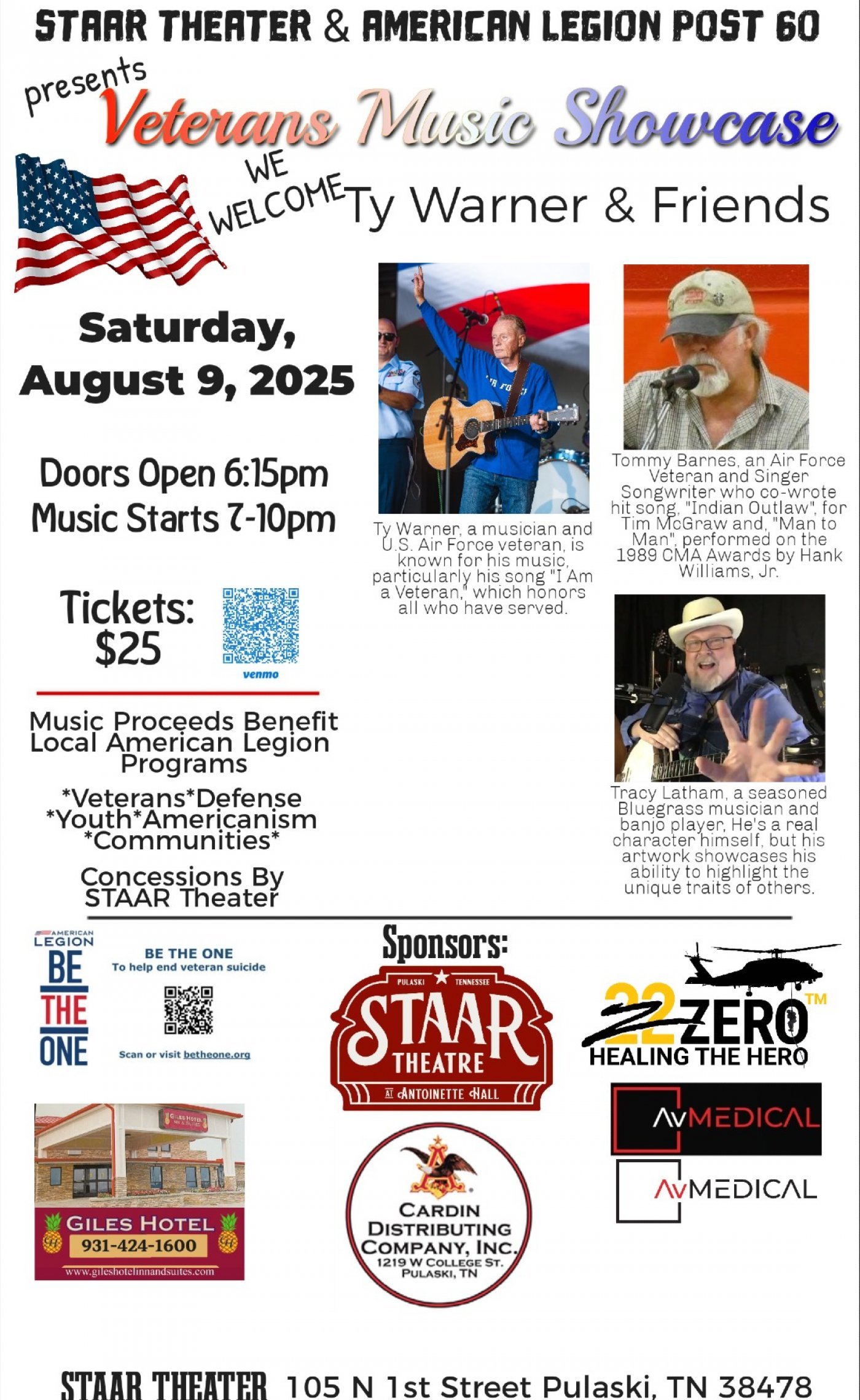 Veterans Music Showcase, 9 August | Event in Pulaski | AllEvents