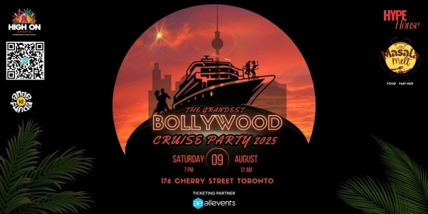 BOLLYWOOD CRUISE PARTY 2025, 9 August | Event in Toronto | AllEvents