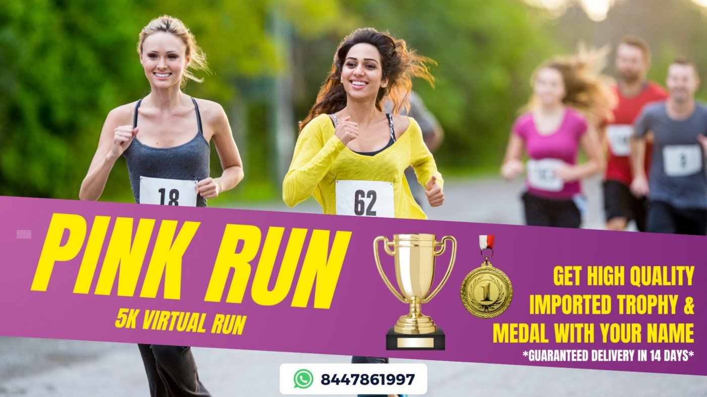 Pink Run 5K - Get Trophy & Medal with Your Name, 20 July | Online Event | AllEvents
