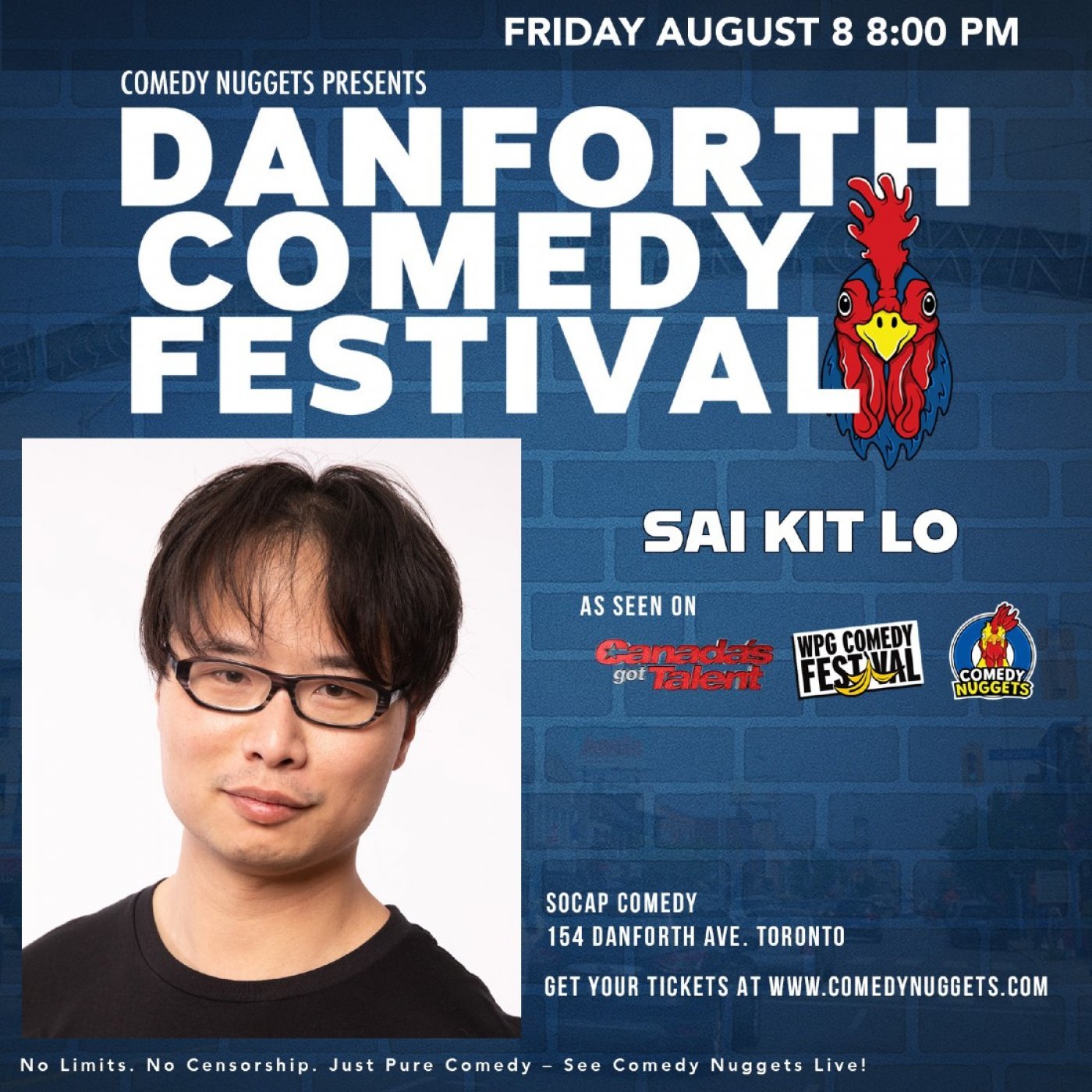 Danforth Comedy Festival presents Sai Kit Lo Live in Toronto (Canada’s Got Talent Finalist) Danforth Comedy Festival presents Sai Kit Lo Live in Toronto (Canada’s Got Talent Finalist)