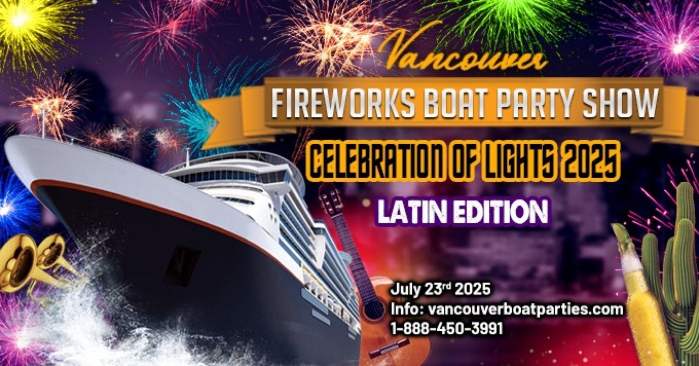 Vancouver Fireworks Boat Party Show 2025 | Latin Edition Vancouver Fireworks Boat Party Show 2025 | Latin Edition