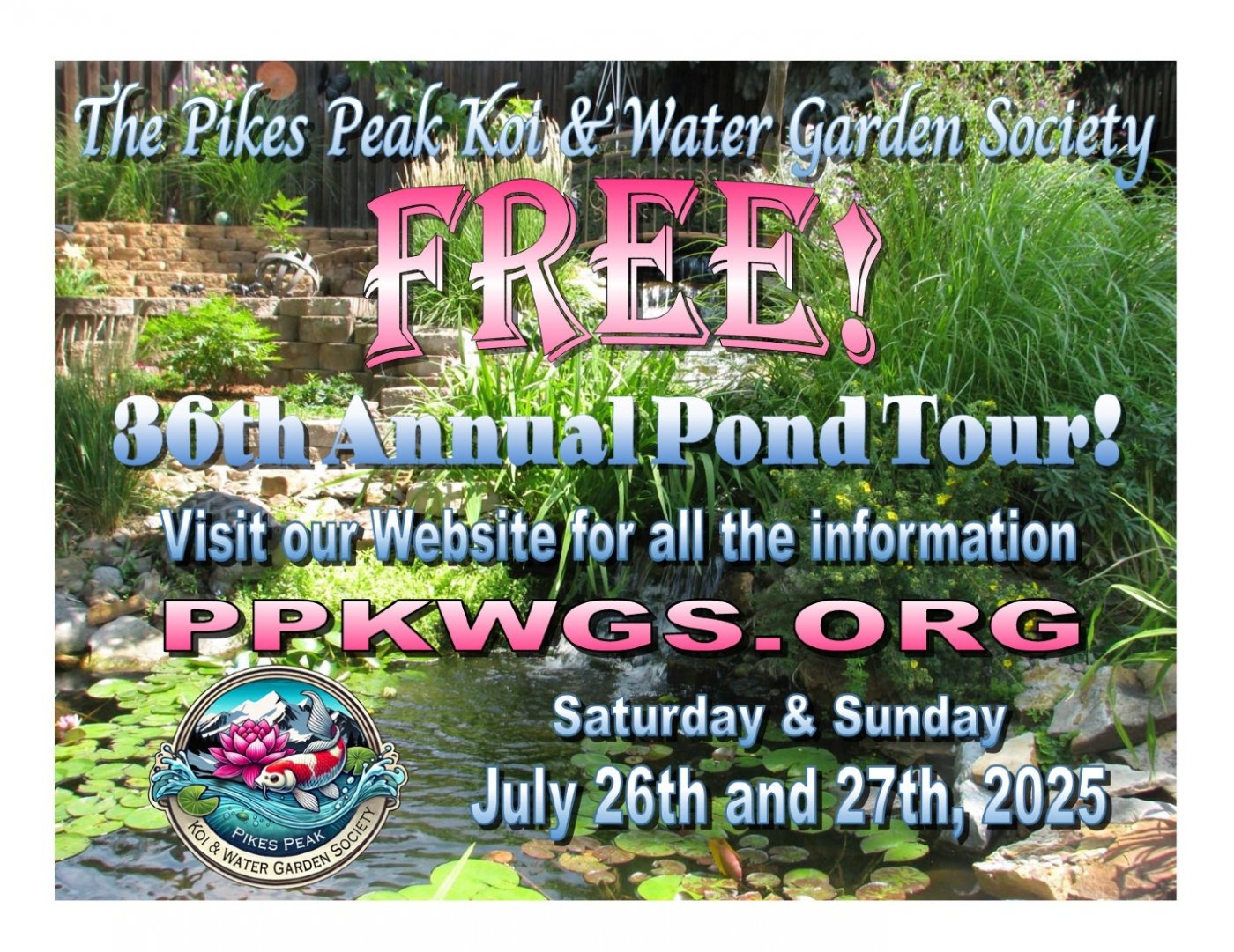 PPKWGS's 36th Annual FREE Pond Tour, 26 July | Event in Colorado Springs | AllEvents
