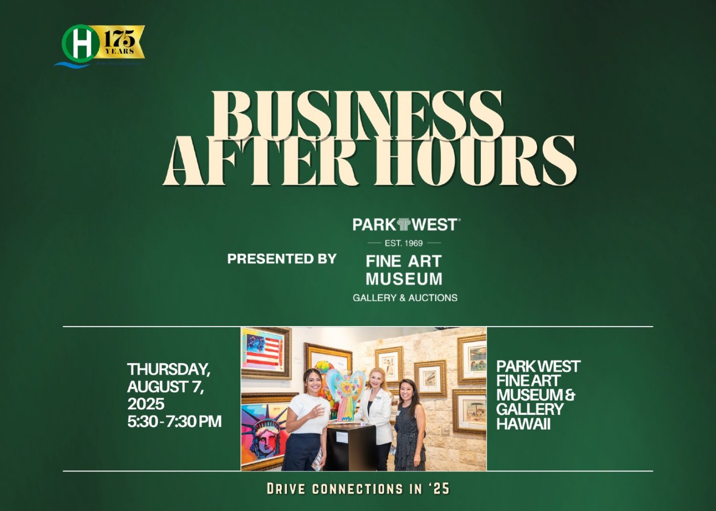 Business After Hours presented by Park West Fine Art Museum & Gallery, 7 August | Event in Honolulu | AllEvents