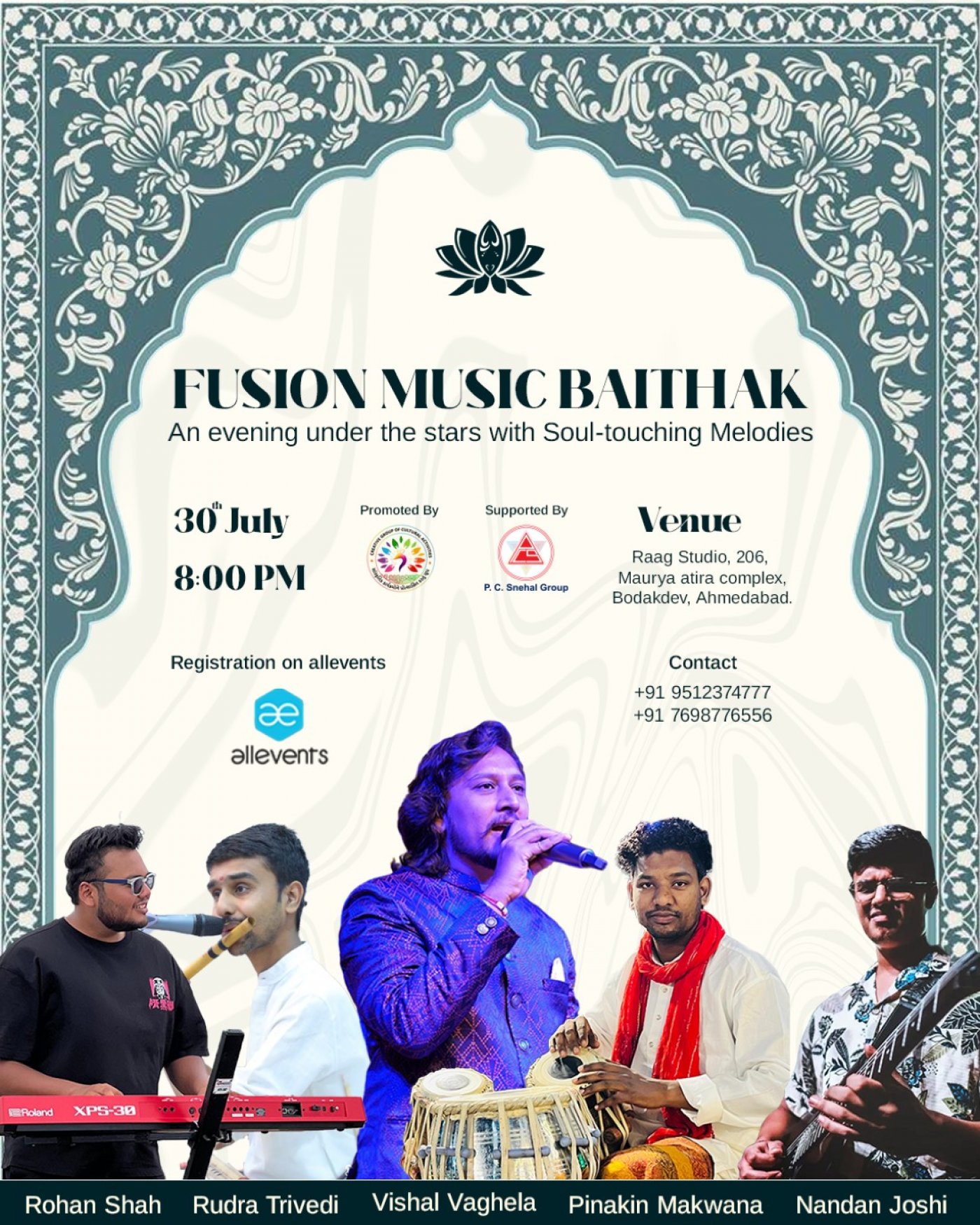 FUSION MUSIC BAITHAK | An evening under the stars with Soul-touching Melodies, 30 July | Event in Ahmedabad