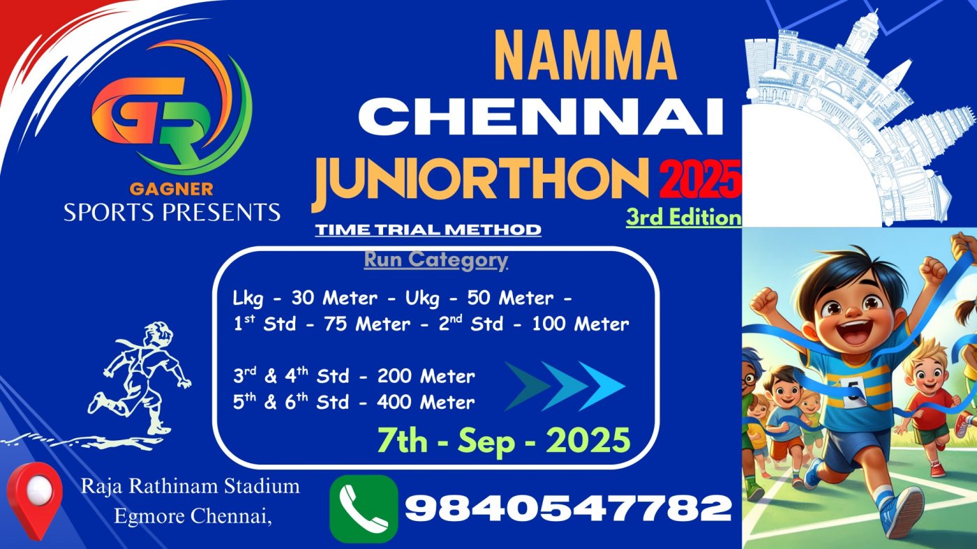 NAMMA CHENNAI JUNIORTHON 2025 (3rd Edition) Sunday, 7 September | Event in Chennai | AllEvents
