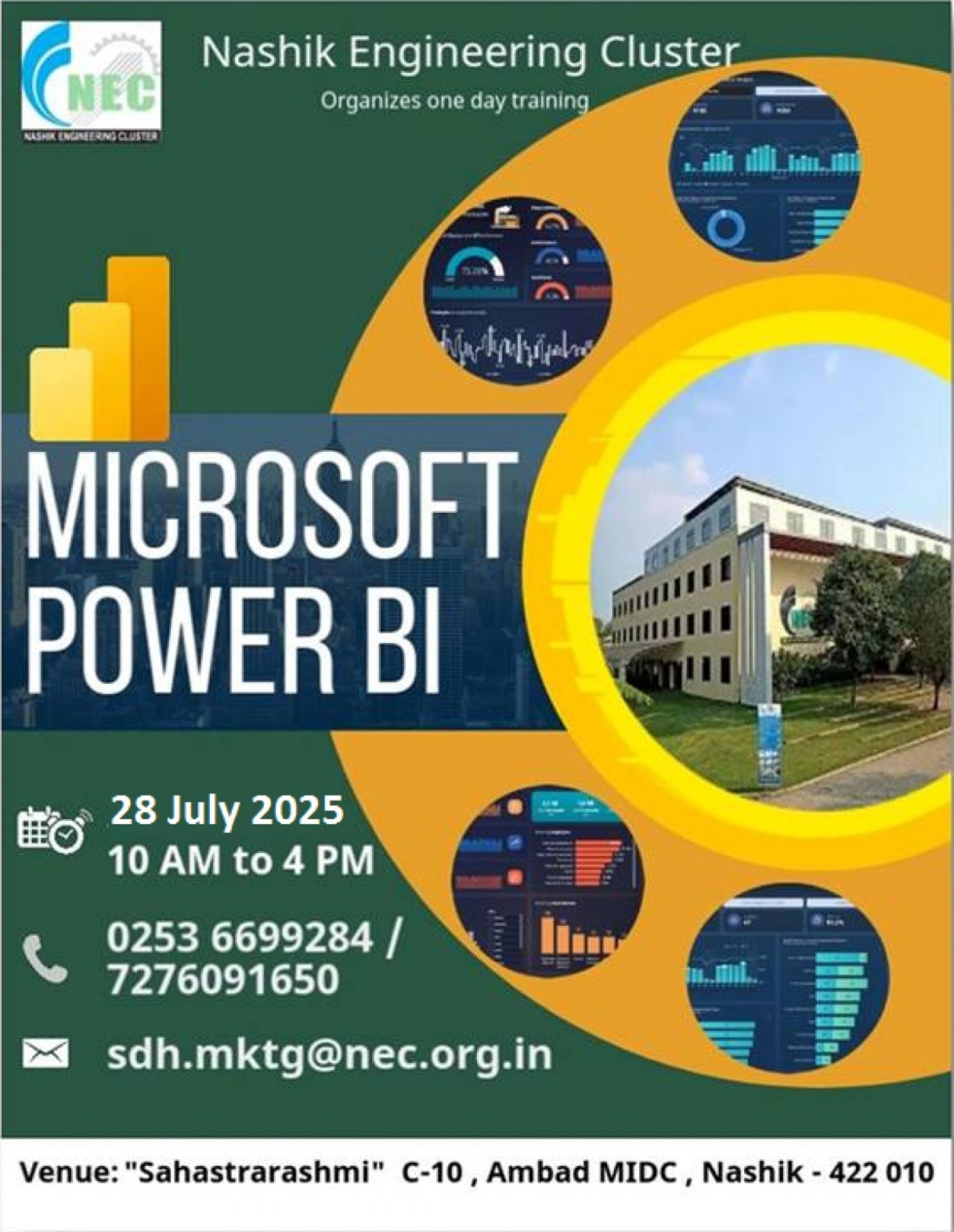 A full day workshop on POWER BI , 28 July | Event in Nashik | AllEvents