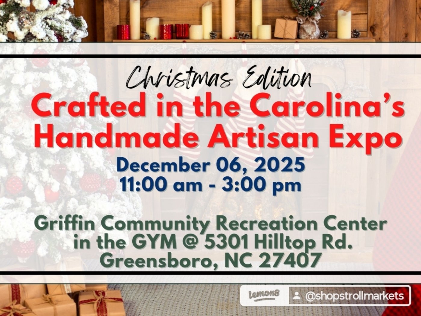 Griffin Community Center: Crafted in the Carolinas Christmas Edition!, 6 December | Event in Greensboro | AllEvents
