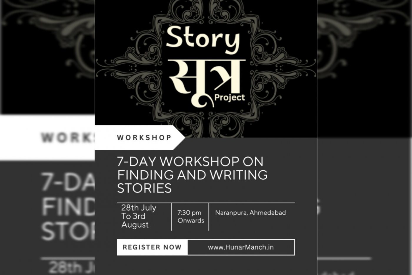 7 Day Workshop On Finding And Writing Stories , 28 July | Event in Ahmedabad | AllEvents