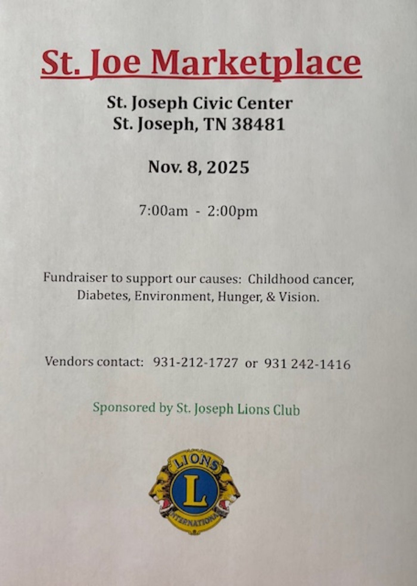 St. Joe Marketplace, 8 November | Event in Saint Joseph | AllEvents