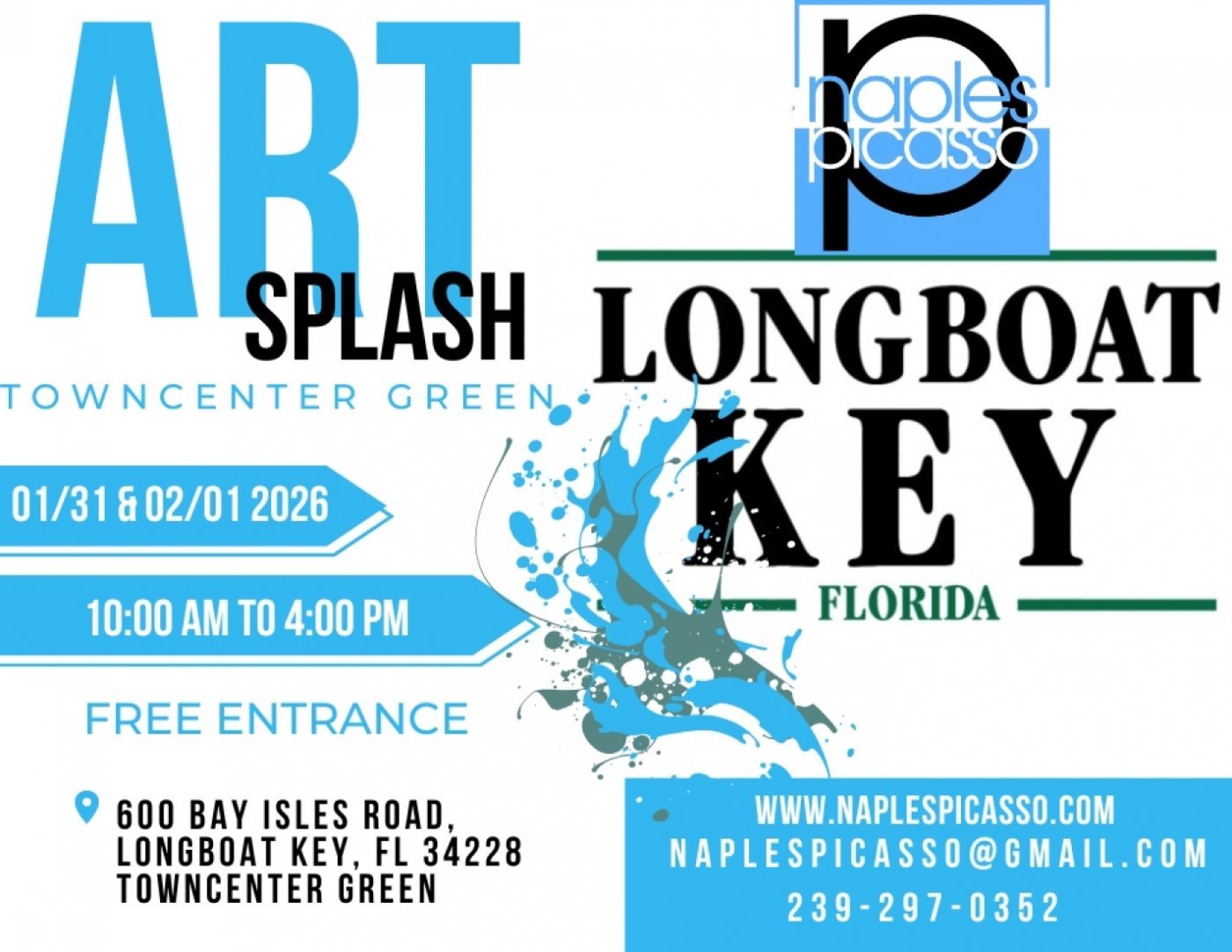 Longboat Key Art Splash 2nd Annual , 31 January | Event in Longboat Key | AllEvents