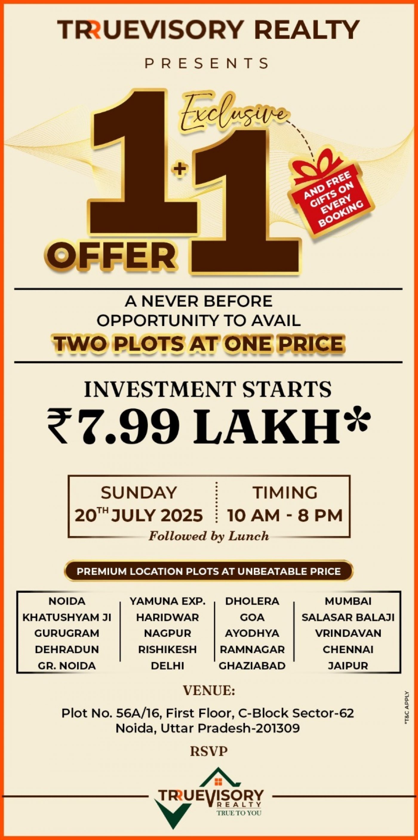  Buy 1 Plot, Get 1 FREE – The Biggest Land Investment Bonanza is Here | Event in Noida | AllEvents