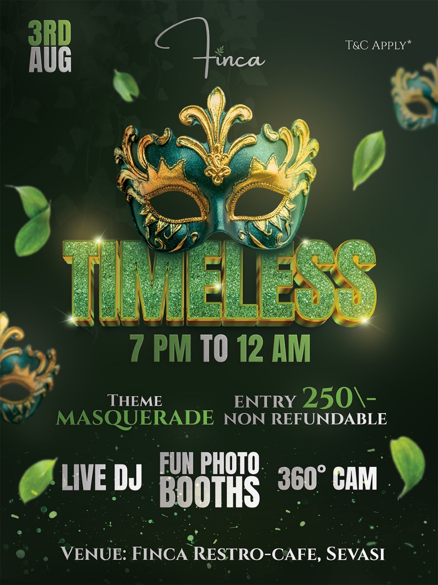 Finca Restro Cafe Presents TIMELESS, 3 August | Event in Vadodara | AllEvents