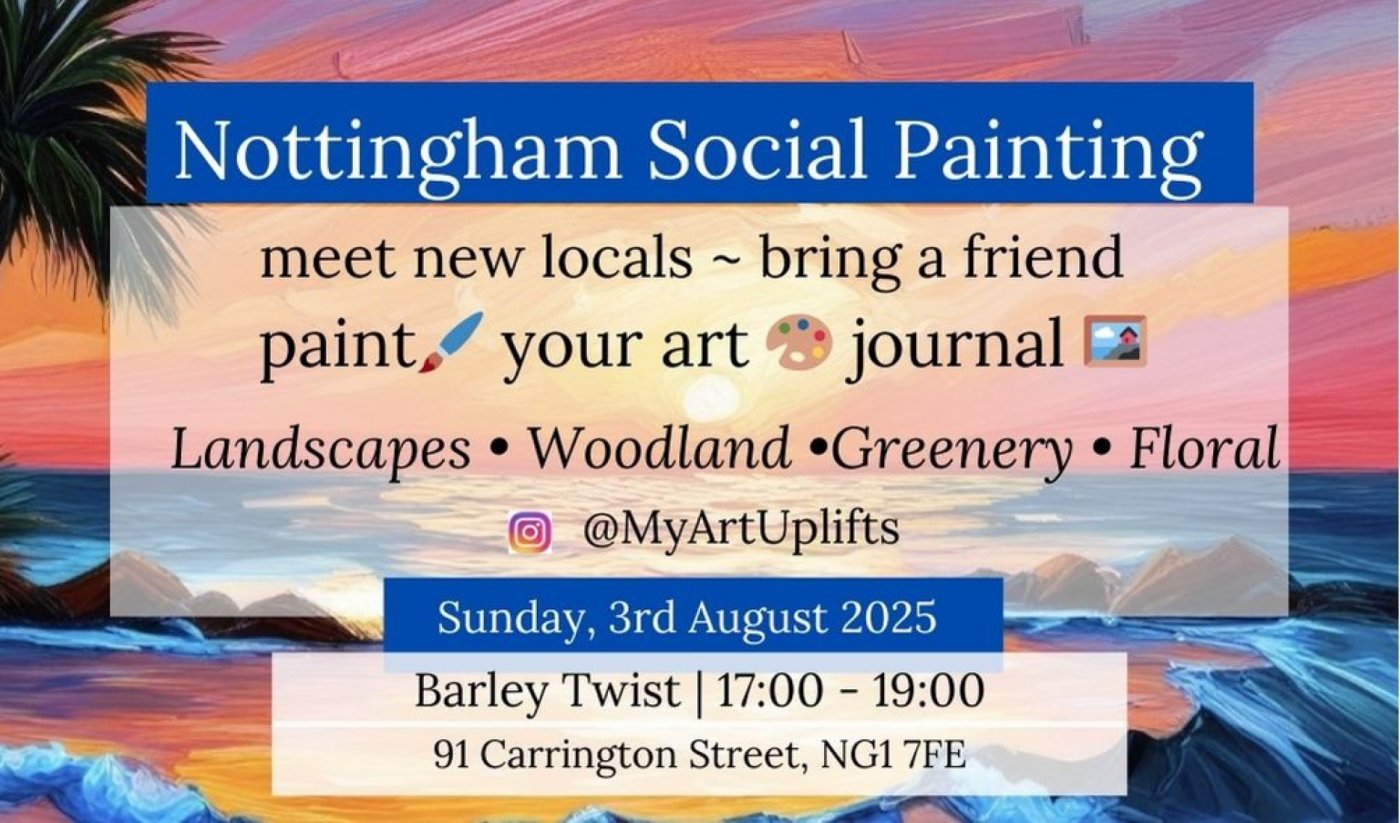 Social Art Painting, Nibble & Sip Nottingham MeetUp, 3 August | Event in Nottingham | AllEvents