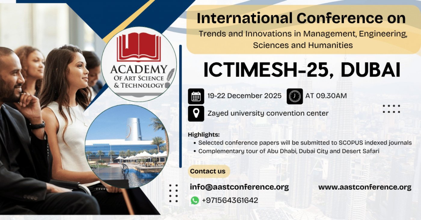 International Conference on Trends and Innovations in Management, Engineering, Sciences & Humanities, 19 December