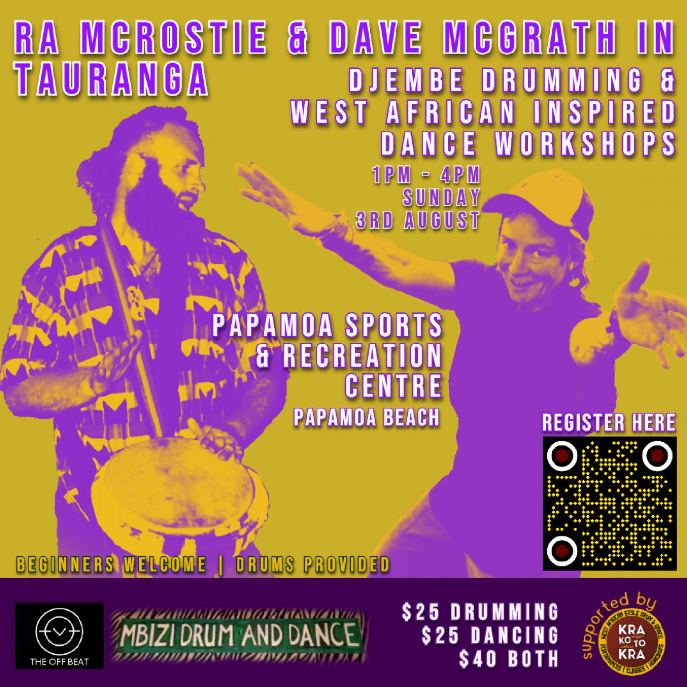 Ra McRostie Drum and Dance Workshops!, 3 August | Event in Te Puke | AllEvents