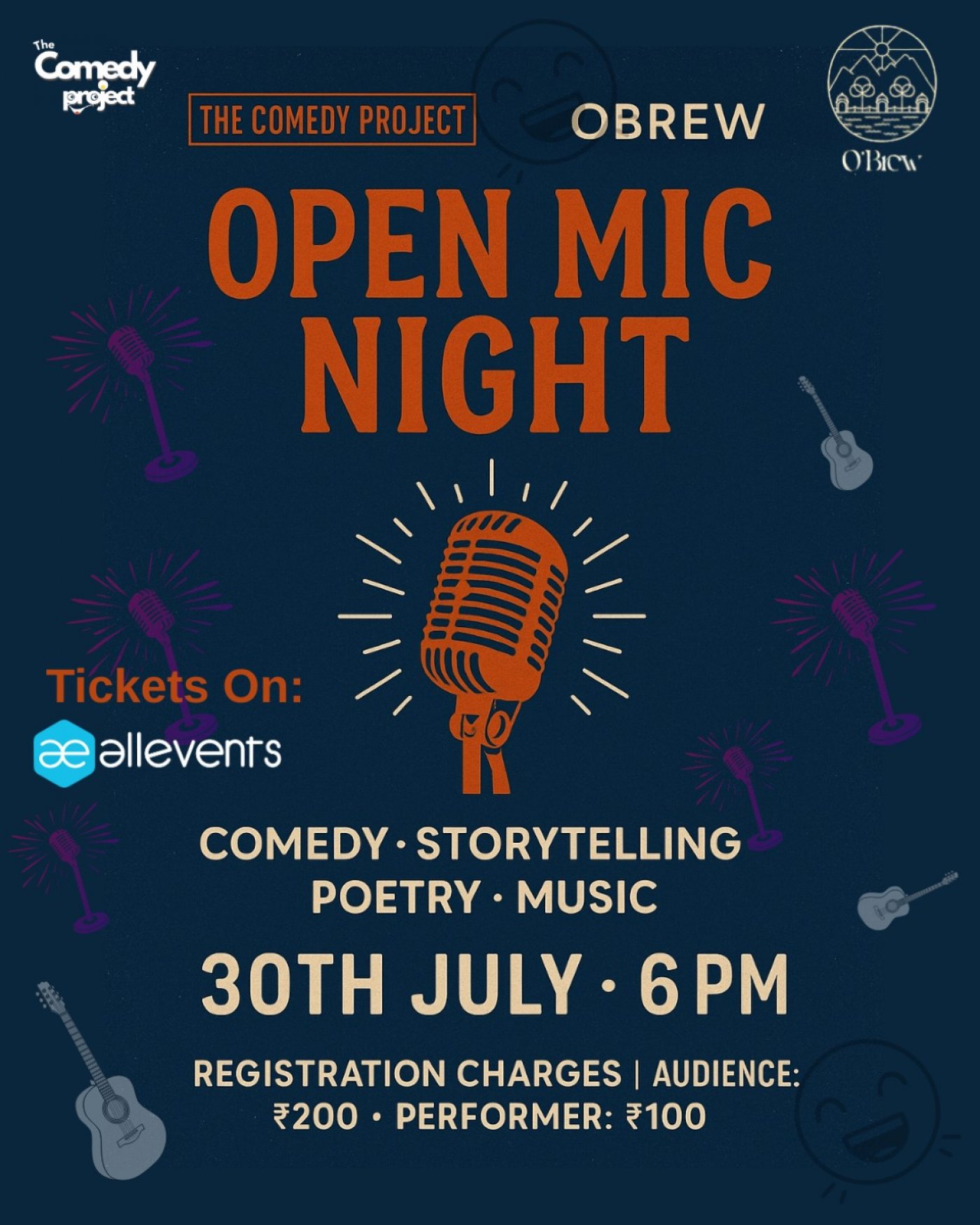 Open mic night by The comedy project & Obrew, 30 July | Event in Udaipur | AllEvents