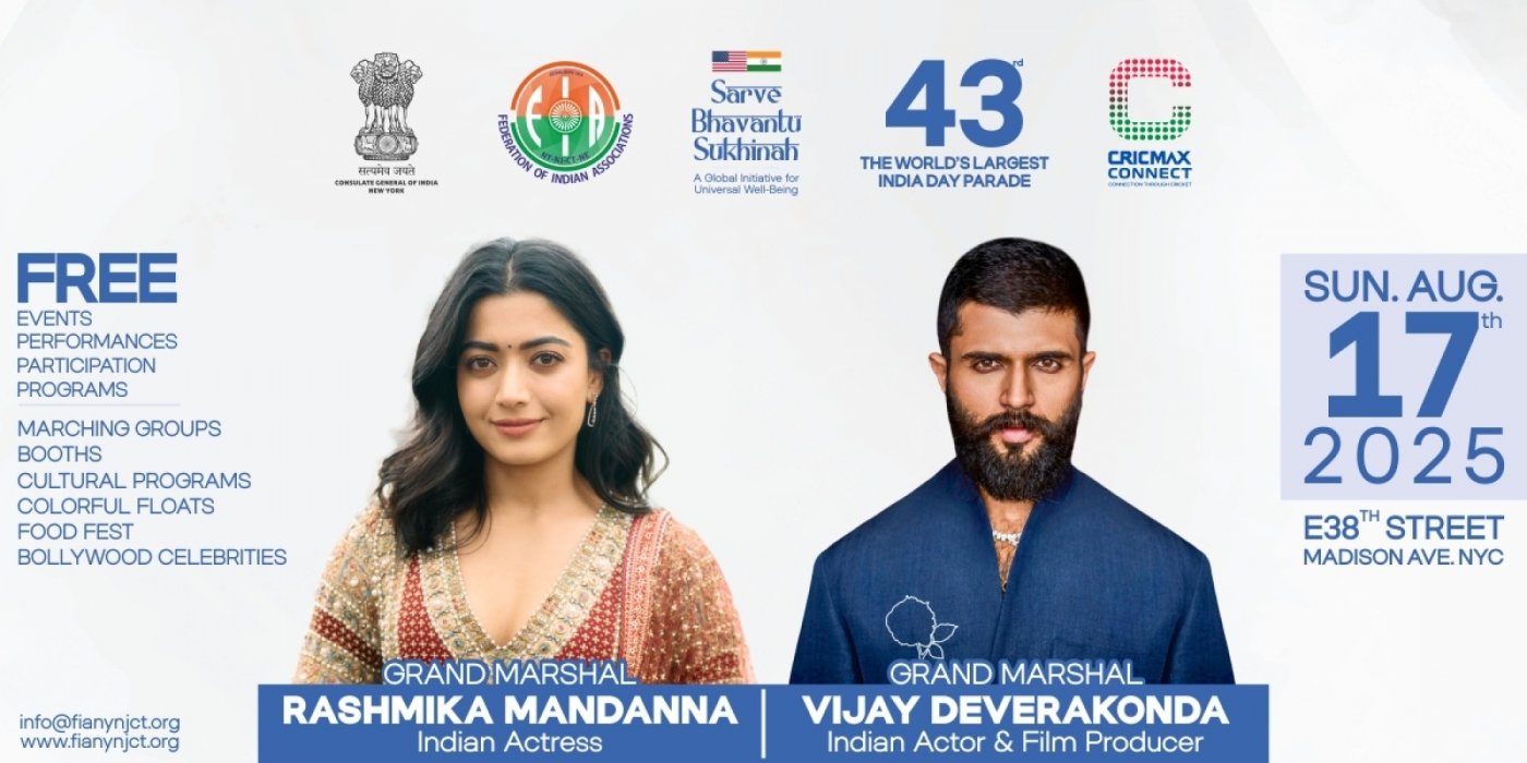 43rd The World's Largest India Day Parade NewYork by FIA NY-NJ-CT-NE , 17 August | Event in Manhattan | AllEvents