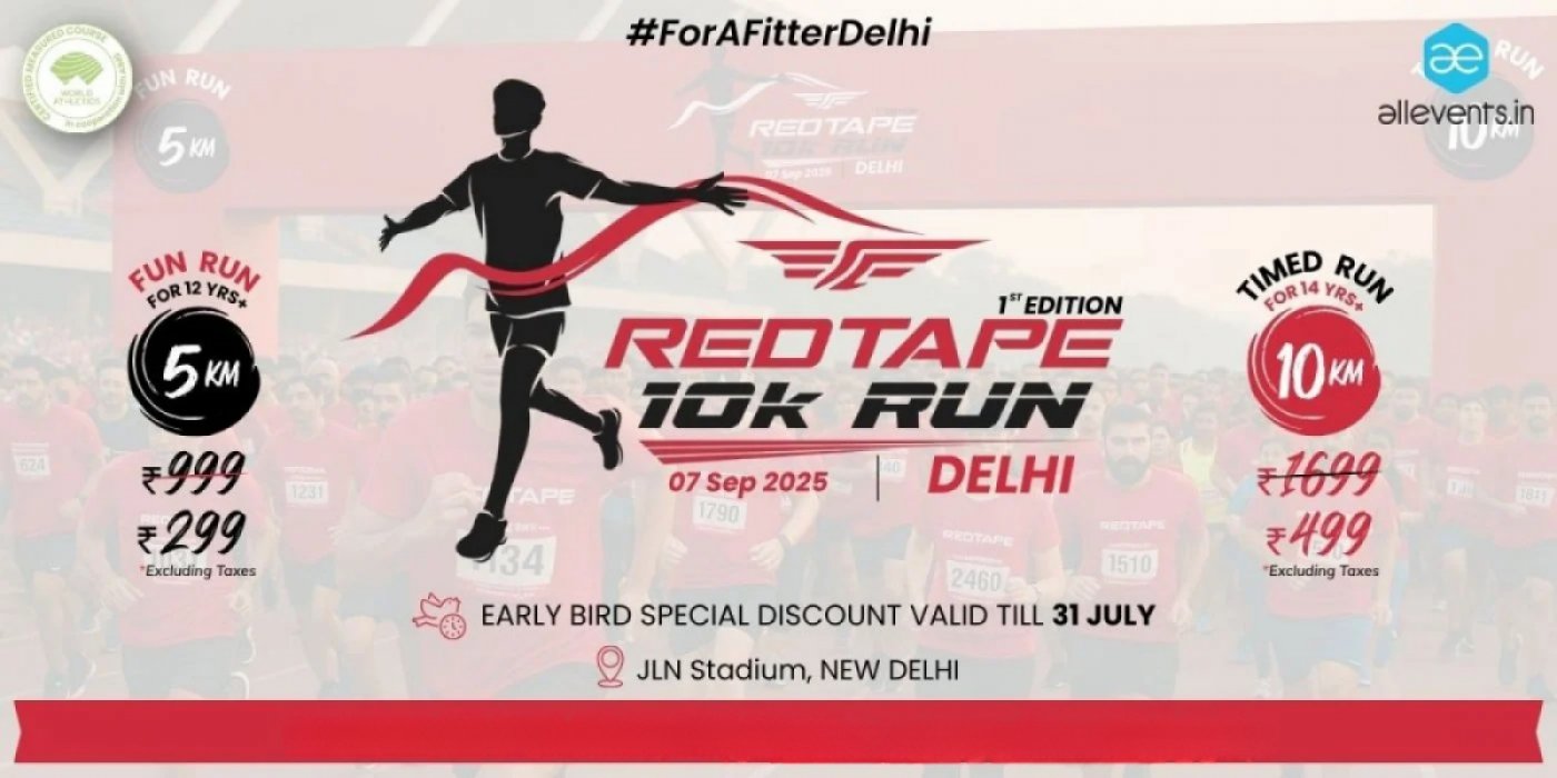 REDTAPE 10K RUN DELHI, 7 September | Event in New Delhi | AllEvents