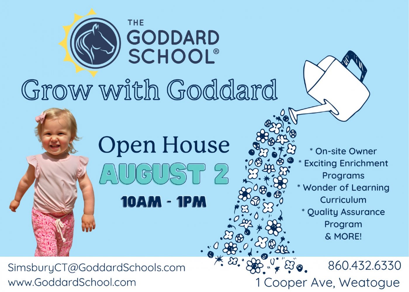 Grow with Goddard Open House, 2 August | Event in Simsbury | AllEvents