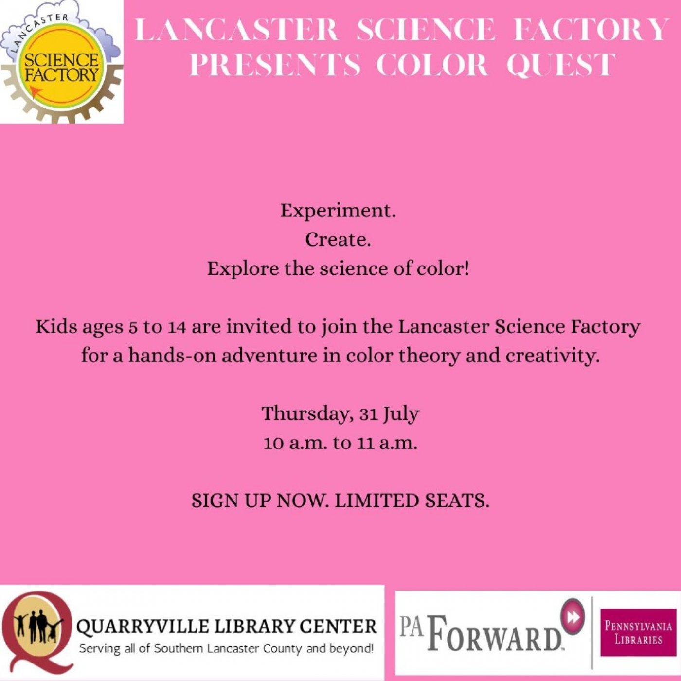 Lancaster Science Factory, 31 July | Event in Quarryville | AllEvents