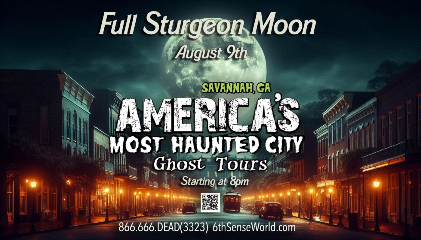Full Sturgeon Moon Ghost Tour with America's Most Haunted City Ghost Tours, 9 August | Event in Savannah | AllEvents