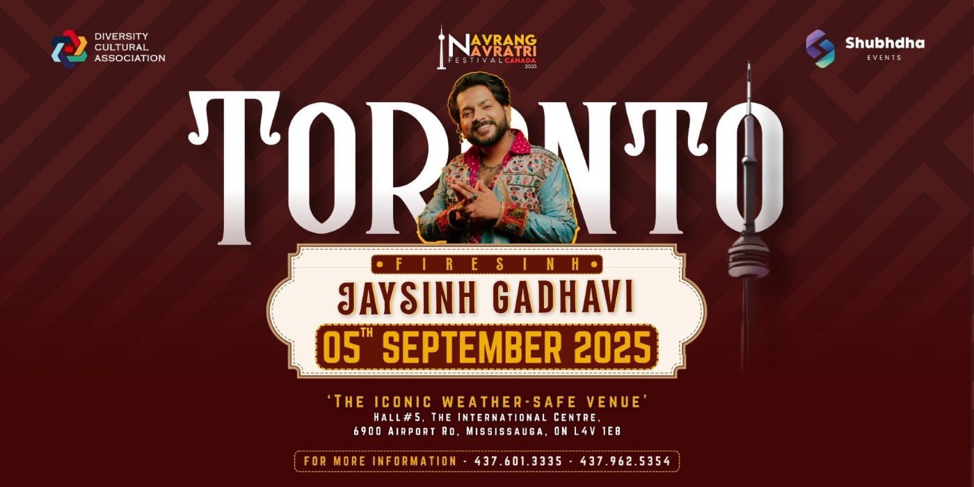 Navrang Navratri Festival Canada 2025 With JAYSINH GADHAVI Navrang Navratri Festival Canada 2025 With JAYSINH GADHAVI