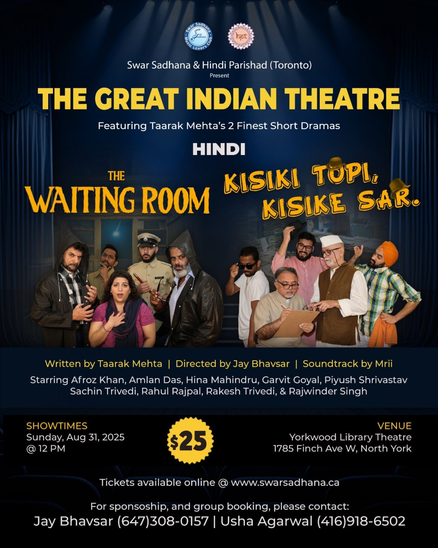 TAARAK MEHTA's - 2 HINDI DRAMAs, 31 August | Event in Toronto | AllEvents