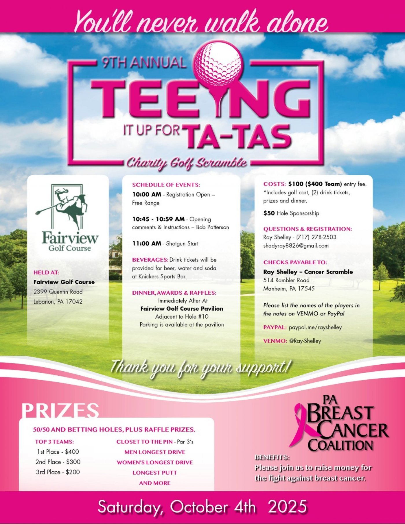 9th Annual Teeing It Up for Ta-tas , 4 October | Event in Lebanon | AllEvents