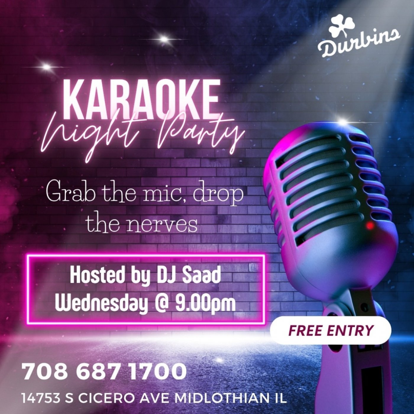 Wednesday Karaoke Night at Durbins, 23 July | Event in Midlothian | AllEvents