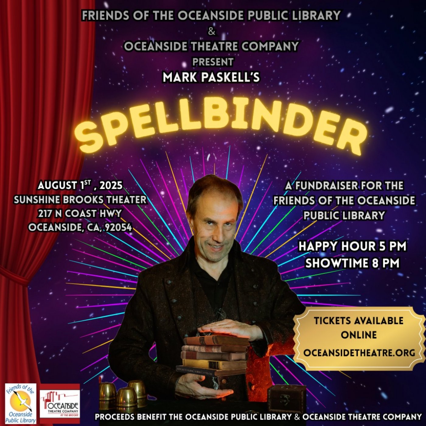 Spellbinder - A Friends of the Oceanside Public Library Fundraiser, 1 August | Event in Oceanside | AllEvents