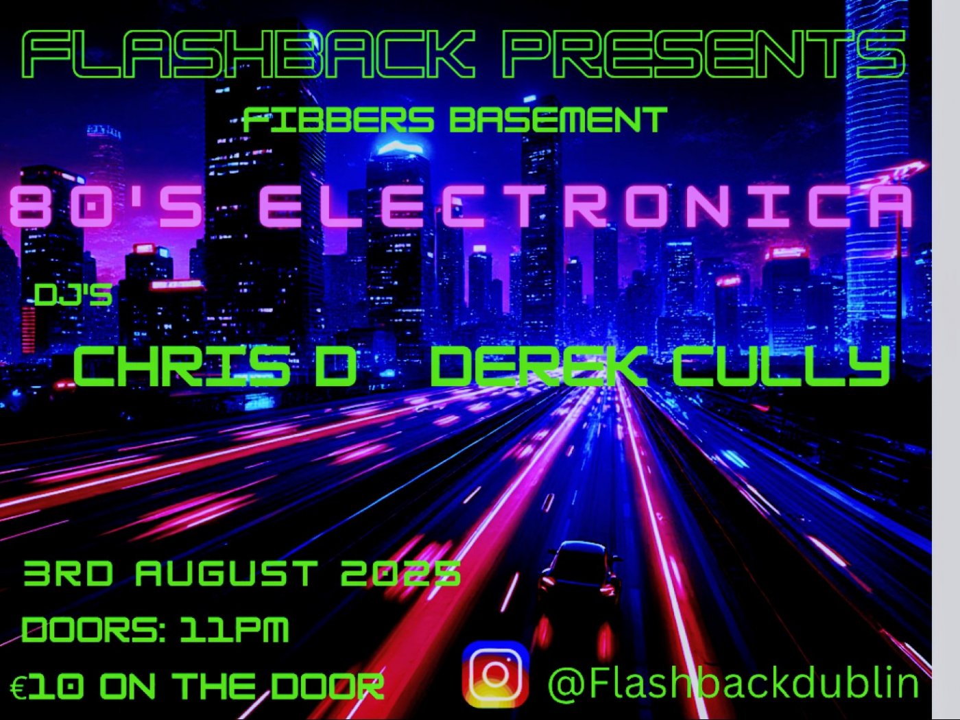 Flashback Presents - 80s Electronica, 3 August | Event in Dublin | AllEvents