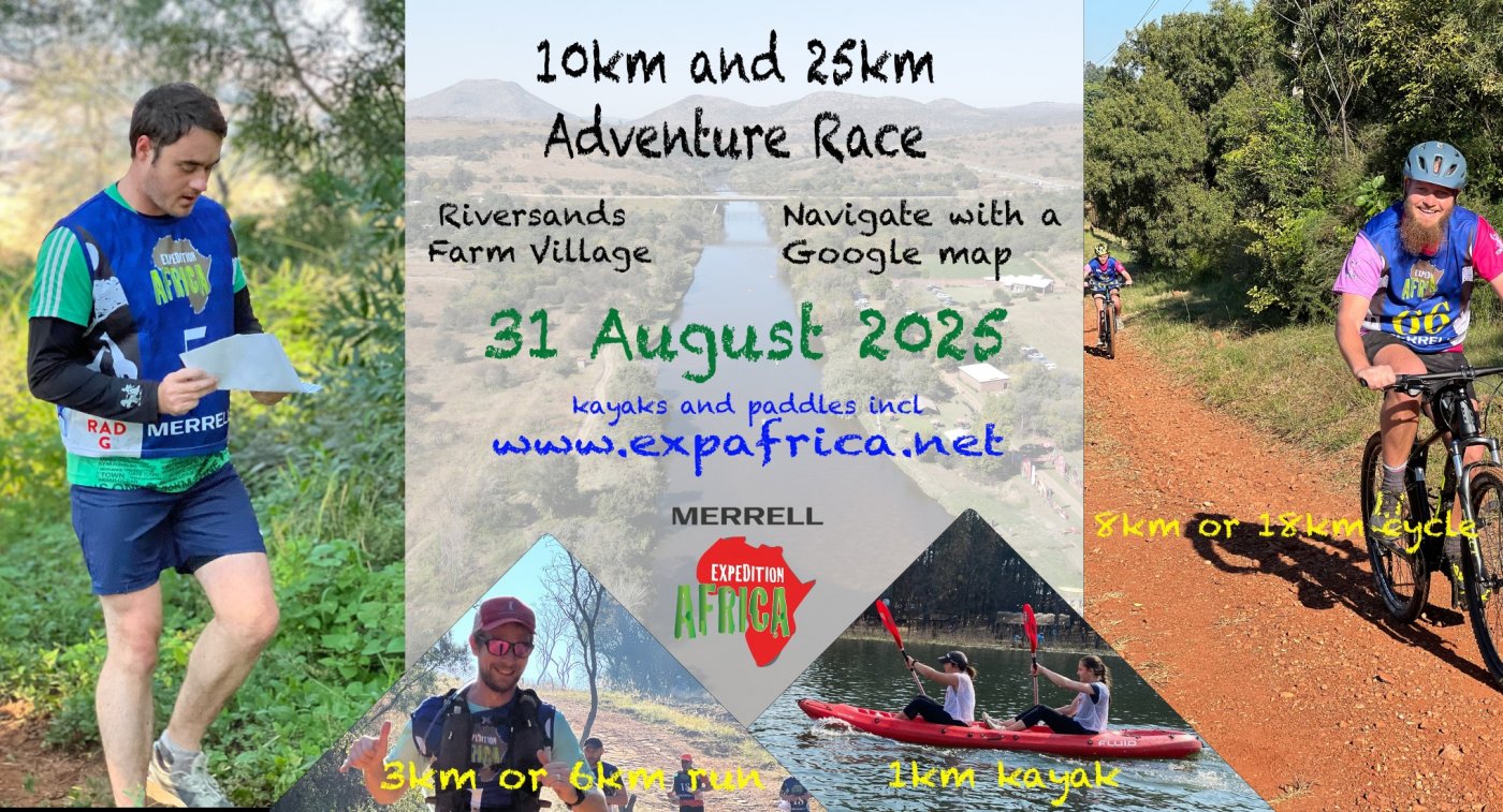EXP Africa 10km and 25km Adventure Race, 31 August | Event in Midrand | AllEvents