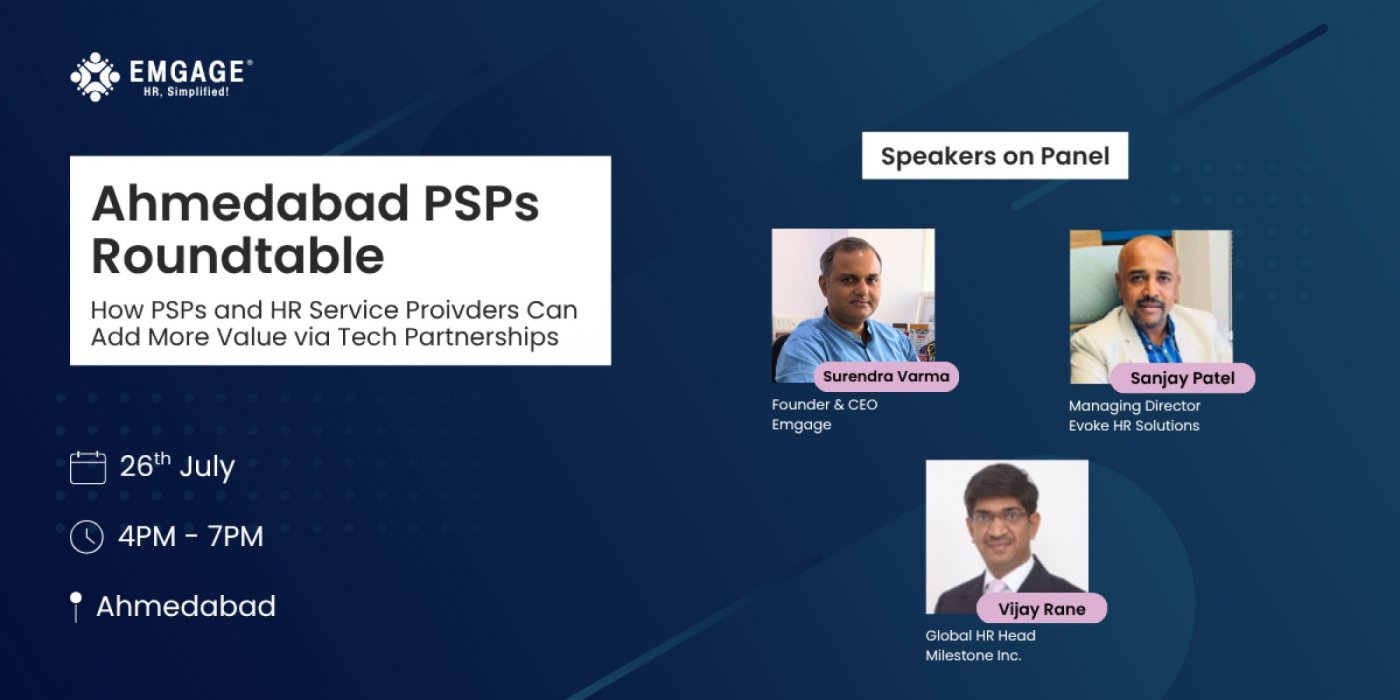 Ahmedabad PSPs Roundtable by Emgage, 26 July | Event in Ahmedabad | AllEvents