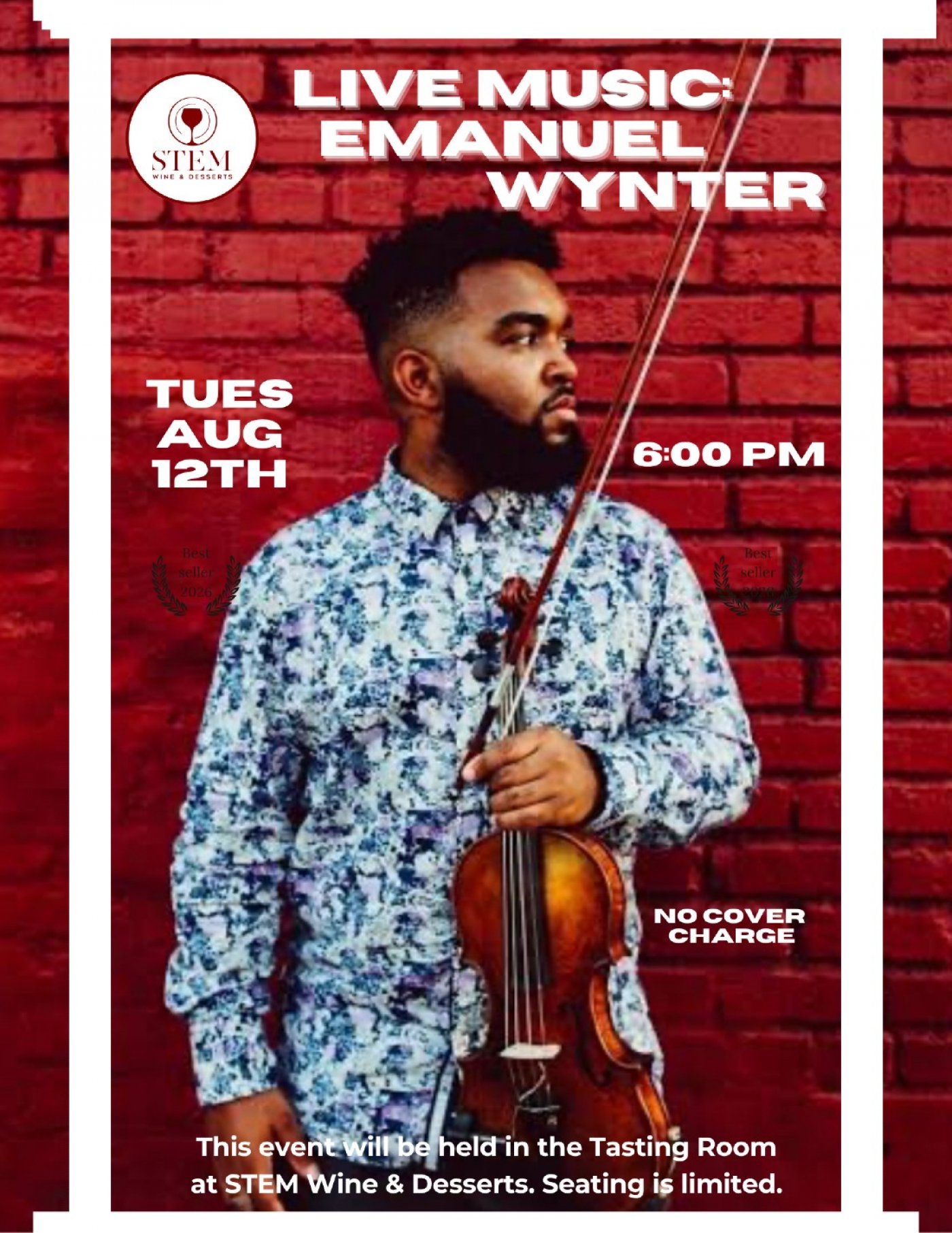 Live Performance Tuesday- Emanuel Wynter, 12 August | Event in Shelby | AllEvents