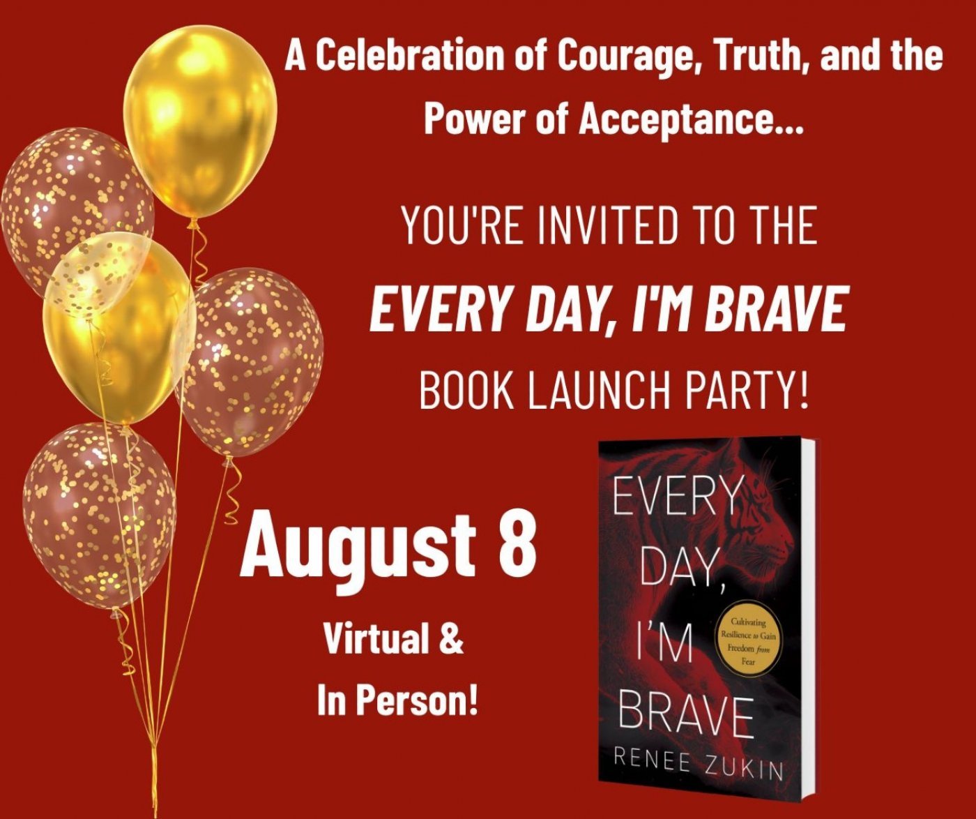 Launch Party + Brave Gathering for Renee Zukin’s Every Day, I’m Brave, 8 August | Event in Iowa City | AllEvents