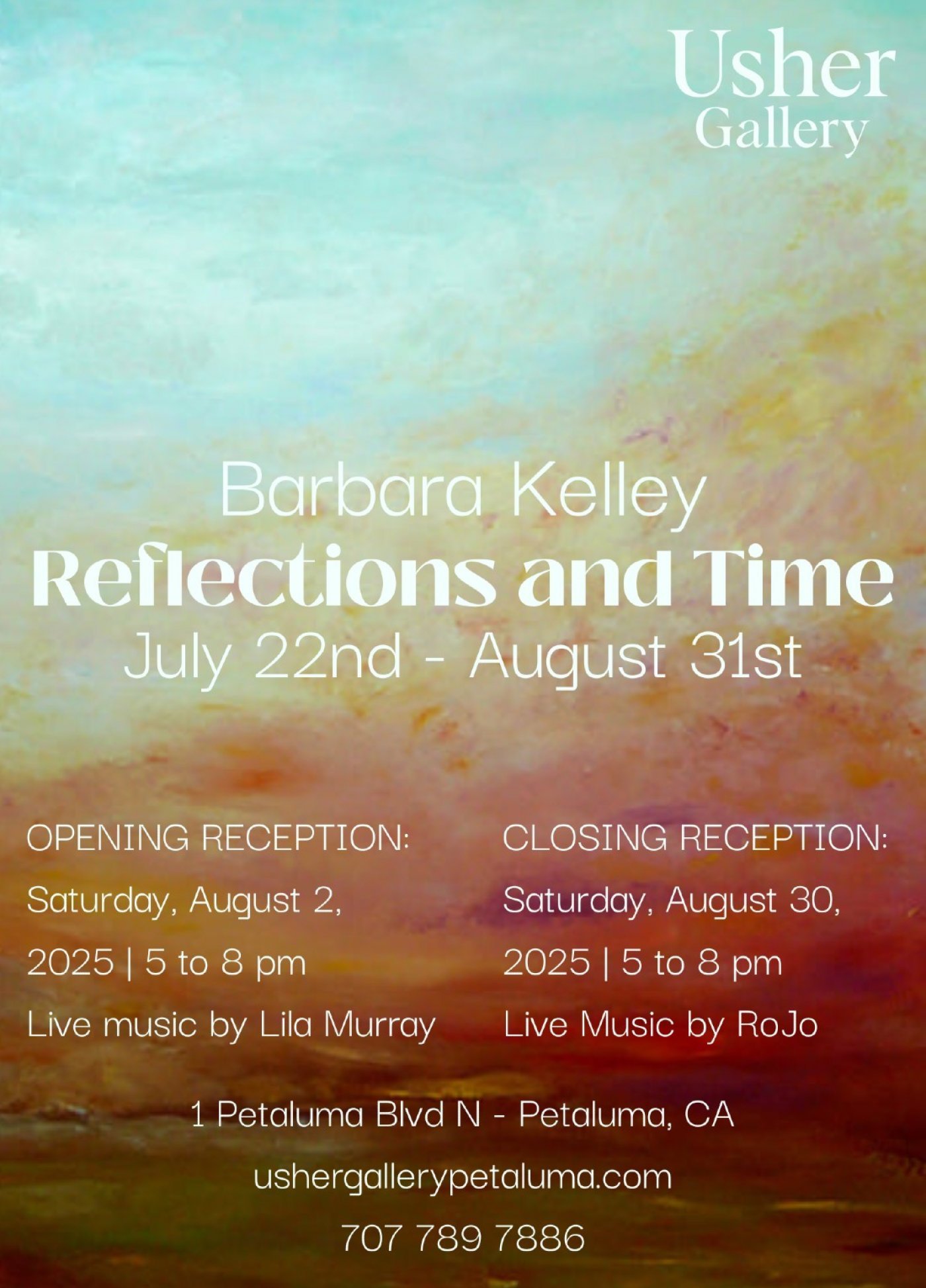 Opening Reception: Reflections and Time by Barbara Kelley, 2 August | Event in Petaluma | AllEvents