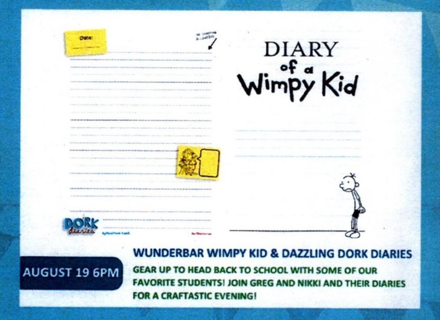 The Tinker Tuesday  Diary of A Wimpy Kid & Dork Diaries Maker Party, 19 August | Event in Madison Heights
