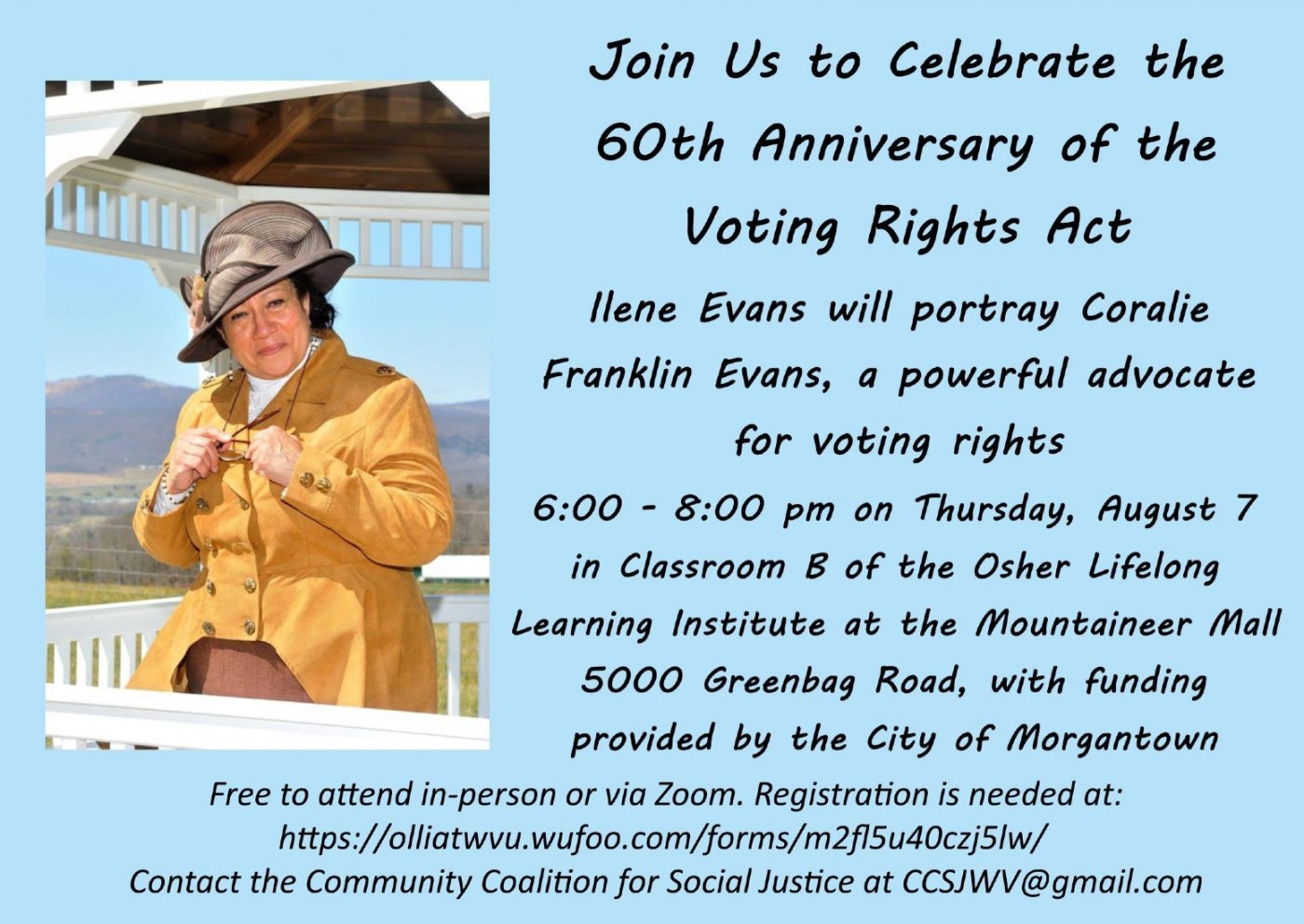 VOTING RIGHTS ACT 60TH ANNIVERSARY, 7 August | Event in Morgantown | AllEvents