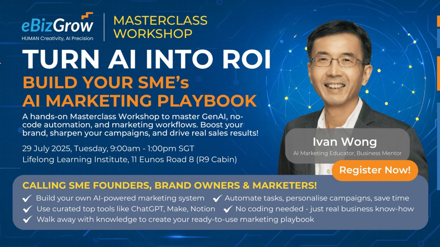 Turn AI into ROI – Build Your SME’s AI Marketing Playbook, 29 July | Event in Singapore | AllEvents